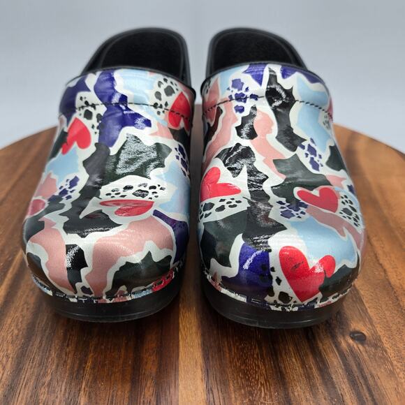 Dansko Shoes Women's 6.5 36 Multicolor Patent Leather Professional Work Clogs - Picture 3 of 7